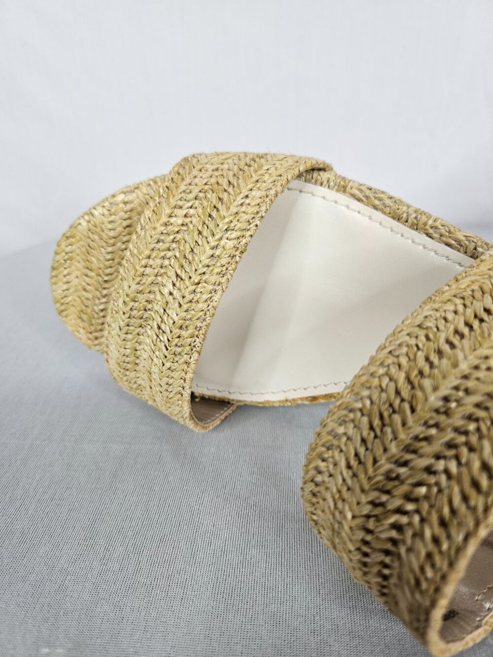 Anne Klein Raffia Platform Sandals | Coastal Resort Heels | Women's Size 6.5 - Picture 11 of 14